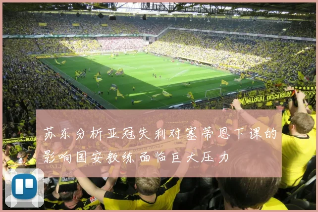 苏东分析亚冠失利对塞蒂恩下课的影响国安教练面临巨大压力